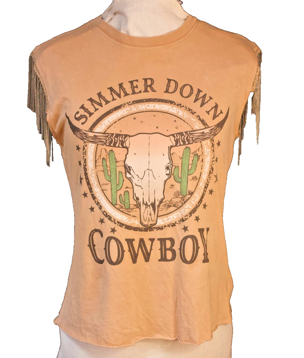 Idyllwind Miranda Lambert XS Beige Western Fringe Top Simmer Down Cowboy